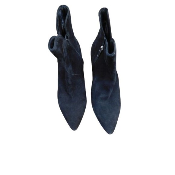 Aquatalia Size 10.5 Black Suede Leather Designer Boots Italy NEW - Picture 2 of 7